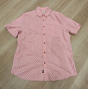 Faherty Cotton Blend With Diamond Pattern Button Up Size XL
